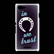 Coque Sony Xpéria E3 In Luck We trust Bleu ZG