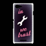 Coque Sony Xpéria E3 In Mecanic We trust Rouge ZG