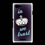 Coque Sony Xpéria E3 In Queen We trust Bleu ZG