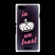 Coque Sony Xpéria E3 In Queen We trust Rouge ZG