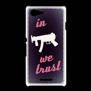 Coque Sony Xpéria E3 In Uzi We trust Rouge ZG