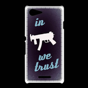 Coque Sony Xpéria E3 In Uzi We trust Bleu ZG