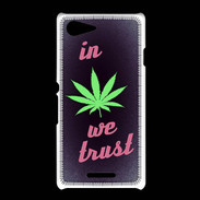 Coque Sony Xpéria E3 In Weed We trust Rouge ZG