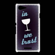 Coque Sony Xpéria E3 In Wine We trust Bleu ZG