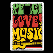 Coque Blackberry Passport Peace Love Music