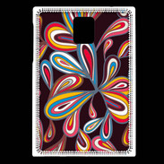 Coque Blackberry Passport Flower power sur fond noir