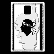 Coque Blackberry Passport Carte de la Corse avec tête 5