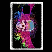 Coque Blackberry Passport Tête de mort design et colorée