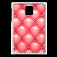 Coque Blackberry Passport Capitonnage Rose