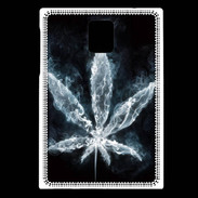 Coque Blackberry Passport Feuille de cannabis en fumée