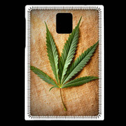 Coque Blackberry Passport Feuille de cannabis sur toile beige