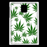 Coque Blackberry Passport Feuille de cannabis sur fond blanc