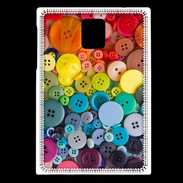 Coque Blackberry Passport Arc en ciel de boutons de couture