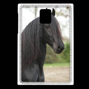 Coque Blackberry Passport Magnifique cheval noir 5