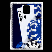 Coque Blackberry Passport Poker bleu et noir