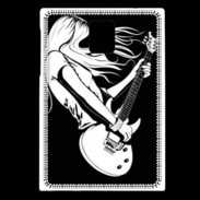 Coque Blackberry Passport Musicienne guitare électrique en noir et blanc