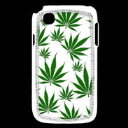 Coque LG L40 Feuille de cannabis sur fond blanc