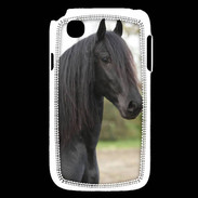 Coque LG L40 Magnifique cheval noir 5