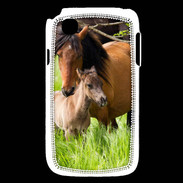 Coque LG L40 Cheval et poulain
