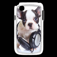 Coque LG L40 Bulldog français avec casque de musique