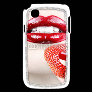 Coque LG L40 Bouche sexy rouge à lèvre gloss rouge fraise