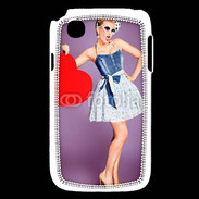 Coque LG L40 femme glamour coeur style betty boop