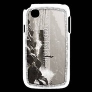 Coque LG L40 Pêcheur noir et blanc