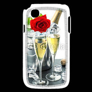 Coque LG L40 Champagne et rose rouge