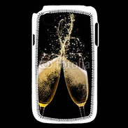 Coque LG L40 Coupes de champagne sur fond noir
