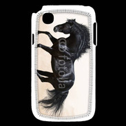Coque LG L40 Cheval noir au galop 5