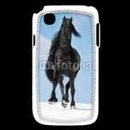 Coque LG L40 Cheval Friesian noir 100