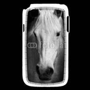 Coque LG L40 Portrait de cheval en noir et blanc 900