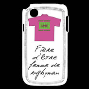 Coque LG L40 Femme de rugbyman Bonus offensif-défensif Blanc