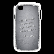 Coque LG L40 Tentation Noir Citation Oscar Wilde