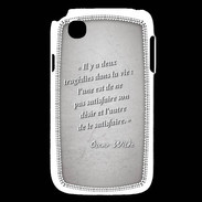 Coque LG L40 Tragédie Gris Citation Oscar Wilde