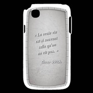 Coque LG L40 Vrai vie Gris Citation Oscar Wilde