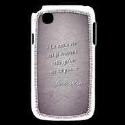 Coque LG L40 Vrai vie Violet Citation Oscar Wilde
