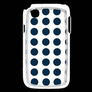 Coque LG L40 pois bleu marine