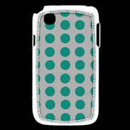 Coque LG L40 pois gris & turquoise