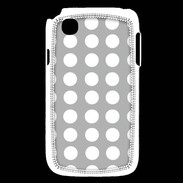Coque LG L40 pois gris & blanc