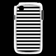 Coque LG L40 rayures noires et blanches