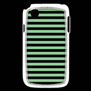 Coque LG L40 rayures vert d'eau et noires