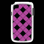 Coque LG L40 losange noir & rose