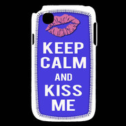 Coque LG L40 Keep Calm Kiss me Bleu