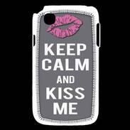 Coque LG L40 Keep Calm Kiss me Gris