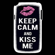 Coque LG L40 Keep Calm Kiss me Noir