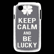 Coque LG L40 Keep Calm Be lucky Gris