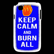 Coque LG L40 Keep Calm Burn Bleu