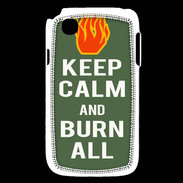 Coque LG L40 Keep Calm Burn Kaki