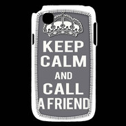 Coque LG L40 Keep Calm Call friend Gris